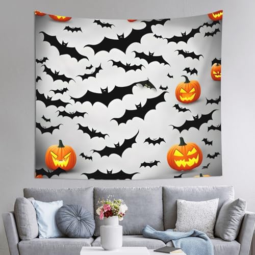 Couverture canapé et tapisserie Halloween chauve-souris volante en tissu