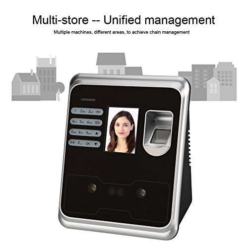 Ciglow 2.4-inch TFT LCD Screen Time Clock Checking, Fingerprint Face Recognition Attendance Machine for Office(us)