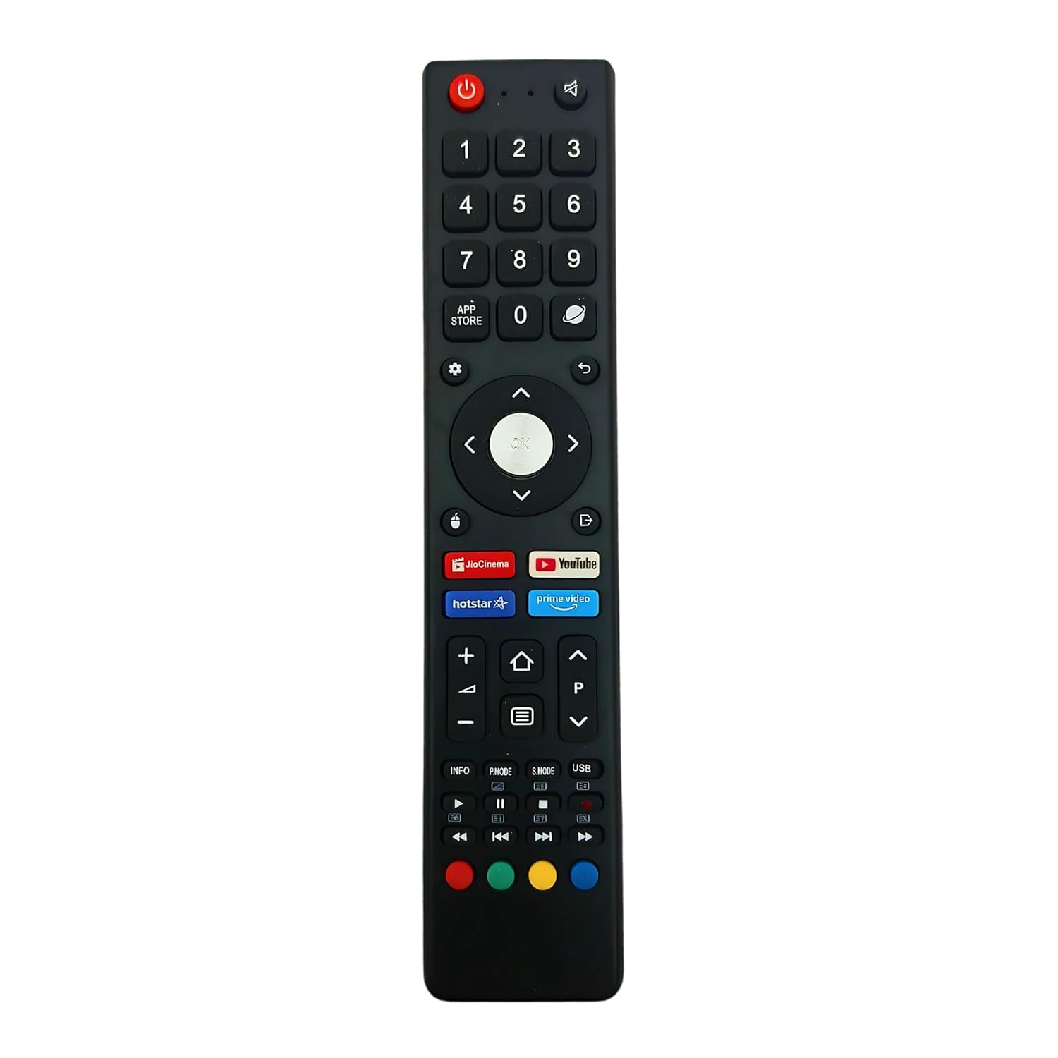BLACKSHEEP Remote Control for VW Smart LCD LED TV, with Hotstar Prime YouTube Buttons (Black, Please Match Old Remote with the Image Before Ordering)-image-22
