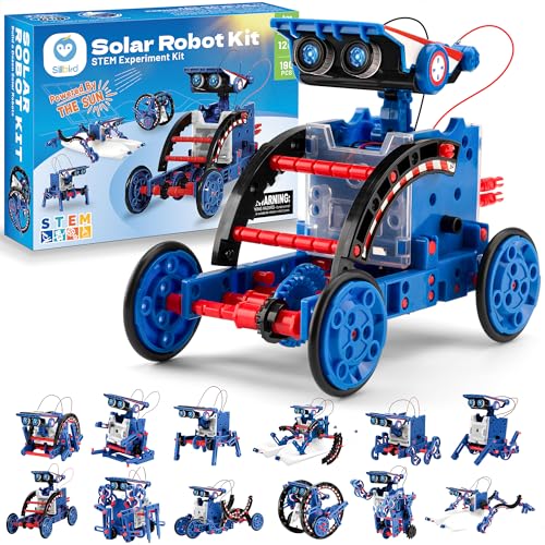 Sillbird Solar STEM Roboter Bausatz, 12-in-1 Lernspielzeug für Kinder Jungen ab 8 Jahren, Kreative Geschenke für Weihnachten und Geburtstage, 190 Teilen