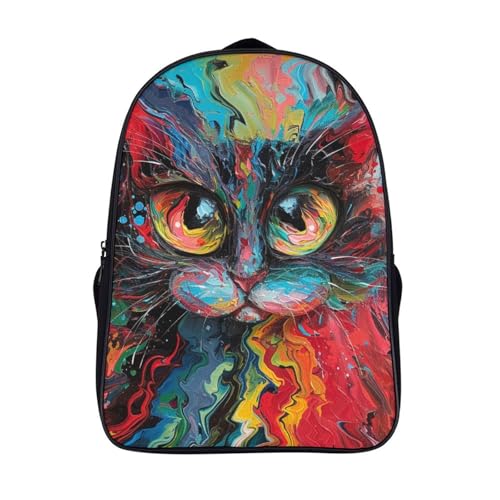 Mochila de viaje infantil con diseño de gato ideal para excursiones y días de guardería