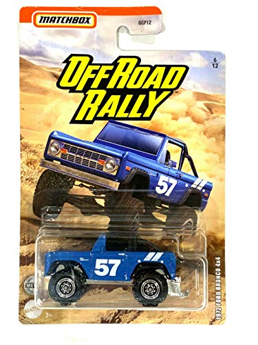 Matchbox 1972 Ford Bronco 4X4 Azul miniatura 1