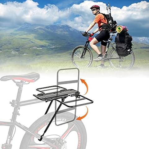 Portaequipajes Bicicleta Trasero Ajustable con Alas Extendidas Cover