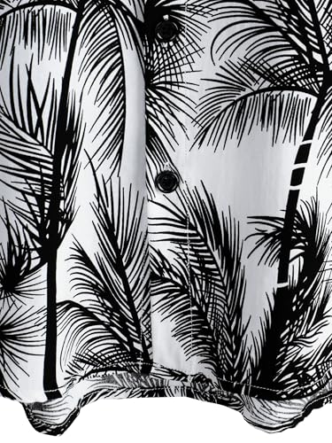 Image of JOTOOK Mens Hawaiian Shirt Short Sleeve Button Down Tropical Shirts Casual Floral Summer Beach Shirt