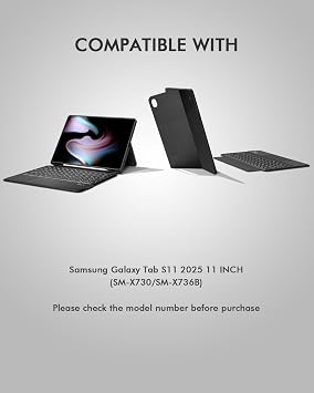 Bluetooth Keyboard w/LCD Case for Samsung Galaxy Tab S11(SM-X730/SM-X736B)