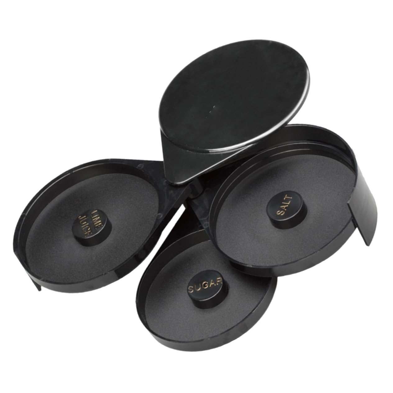 LABRIMP Cocktail Seasoning Box Salt Rim Box Sugar Juice Trays Bar Glass Cocktail Salt Box Bartender Kit