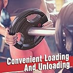 GIKPAL Olympic Rubber Grip Weight Plates, Barbell Weight Plates Set for Home Gym, 2-inch Hole & Solid Cast Iron Core, Strength Training Plates for Weightlifting (10lb-45lb) - Image 3