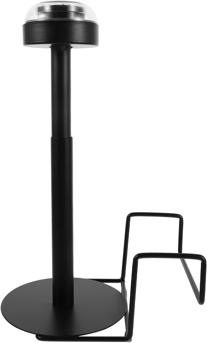 Supermarket Grocery Bag Roll Dispenser Holder Rack for Retail Areas | Electrosilvering Finish, Black Color, Space-saving Organizer for Plastic and Grocery Bags, Sturdy Build for Food Stalls