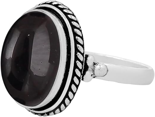 Natural Gemstone 925 Sterling Silver Statement Rings for Women