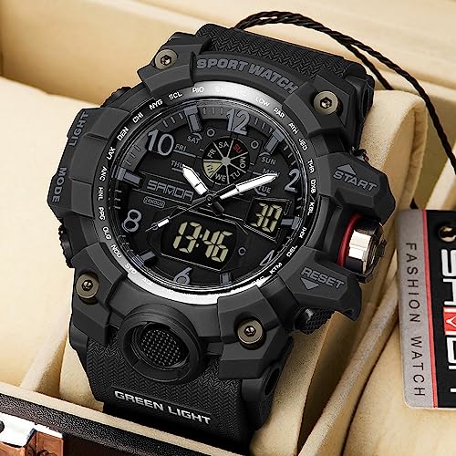Military Watches for Men Outdoor Sports Digital Watch Tactical Army Wristwatch LED Stopwatch Waterproof Military Watches for Men