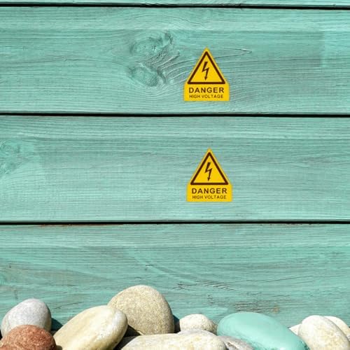 NUOBESTY 20 adet üçgen uyarı çıkartması, yüksek gerilim cihazları için, hava şartlarına dayanıklı PVC'den, standart semboller ve ticari alanlarda dış mekan kullanımı için güçlü yapışma - Görsel 7