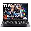 Laptop de 17.6 pulgadas, computadora portátil con Office 365, RAM DDR5 de 16 GB, almacenamiento de 640 GB, CPU N95 (Beat N5095), teclado retroiluminado, WiFi 6, Bluetooth 5.2, 1920 x 1200, 100%