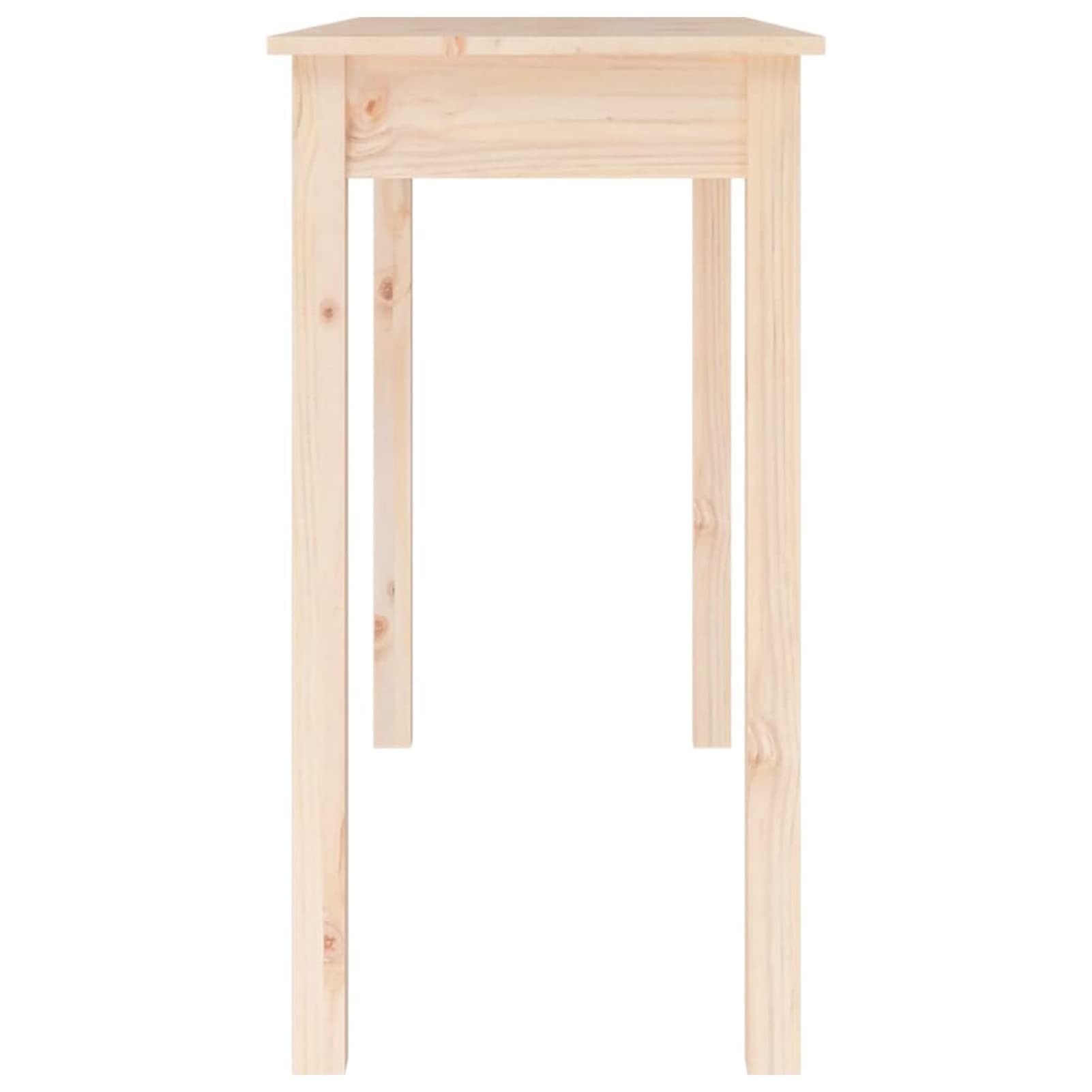 Homgoday Mesa Consola Madera Maciza de Pino 110x40x75 cm Mesas auxiliares de salón,Mesa Consola Recibidor Mueble de Entrada Estrecha Clásica