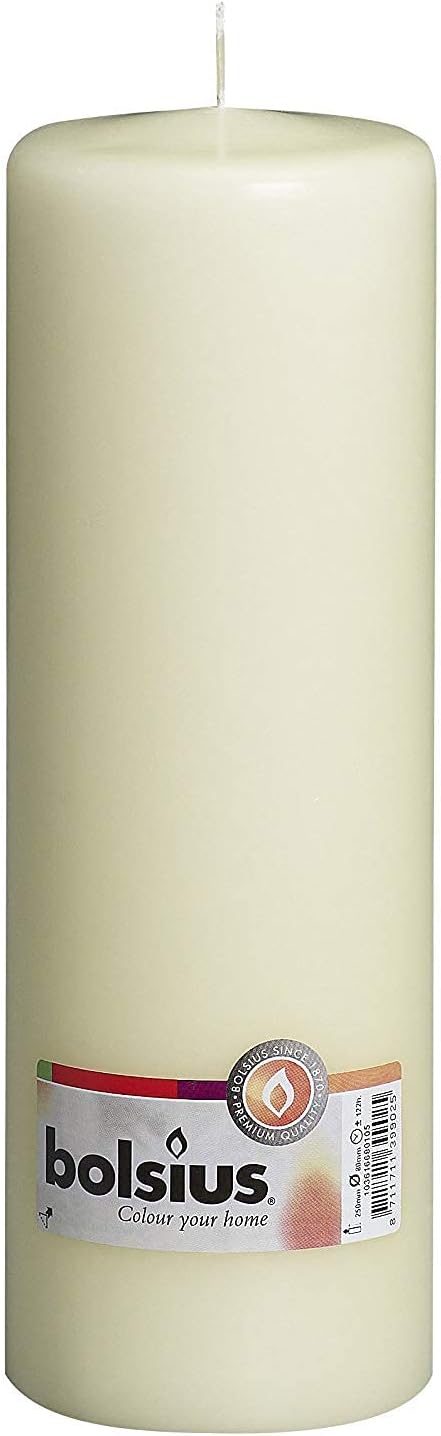 Bolsius Pillar Candle Regular, Ivory 100 mm Width