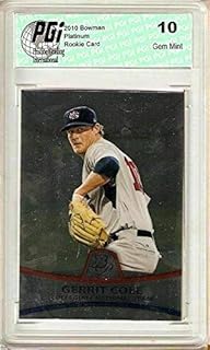 Gerrit Cole USA 2010 Bowman Platinum Rookie Card PGI 10 - Baseball Slabbed Rookie Cards