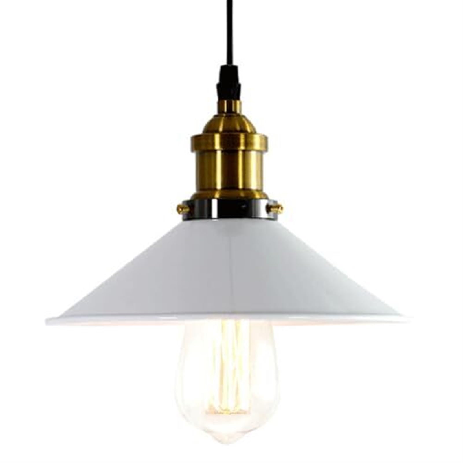 HXYSXHJUO Nordic Industrial Trumpet-Shaped Wrought Iron Pendant Light - E27 Ceiling Chandelier for Balcony & Bar Décor(Green)