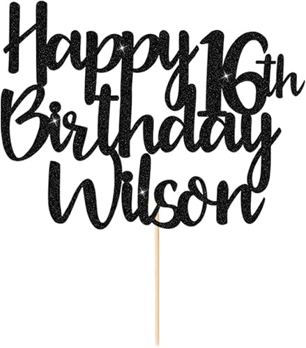 Decoración para tartas de feliz cumpleaños, decoración personalizada para tartas de 11 colores, decoraciones para tartas con cualquier nombre, edad