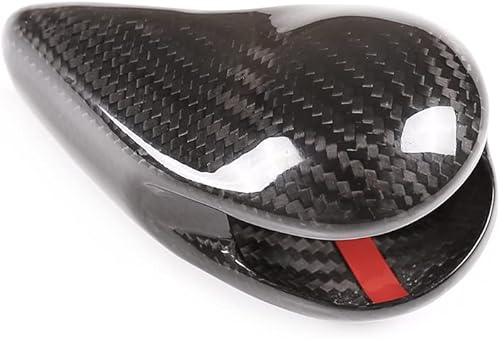 Miniatura 6 de taruisixt Ajuste para Porsche Macan Panamera Cayman 911 718 Boxster 2009-2020 - Cubierta de fibra de carbono real para la cabeza de la palanca de