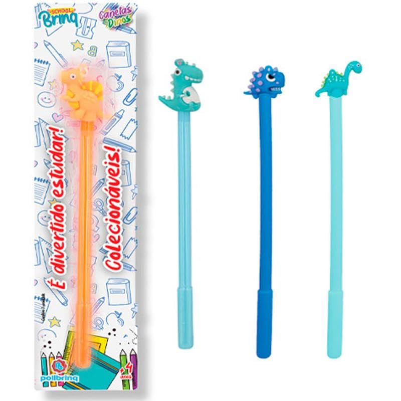 CANETA DIVERTIDA DINOSSAURO - 7898706186042 - POLIBRINQ : Amazon