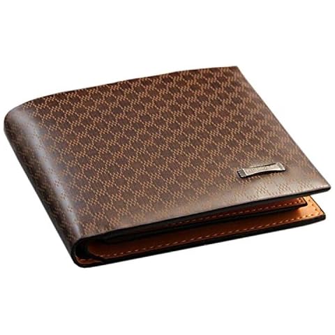 Mens Brown Genuine Leather Wallet with Credit Card Holder,Purse Cover