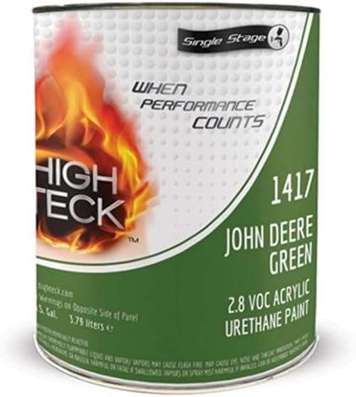 High Teck Products 1417-1 Series 1400 Acrylic Urethane Factory Pack 2K Single Stage Paint, 1 gal, John Deere Green