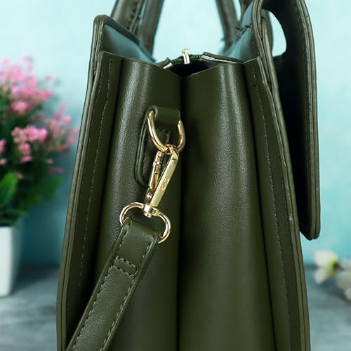 Image of NFI essentials Satchel Bags Ladies Purse Handbag Premium Women Shoulder Travel Bag for Work Gifts for Wife /Mother /Sister Stylish Office College Party Bag