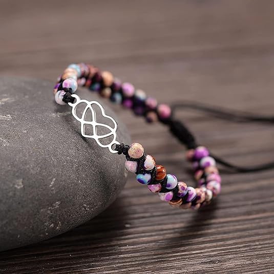 for Daughter for You are Always in Mine Beads“ Bracelet, Natural Emperor Jasper Stone Beaded Wrap Bracelet Duoble Layer for Mind Peace,Bracelet for Daughter (Daughter-Beautiful) - Image 6