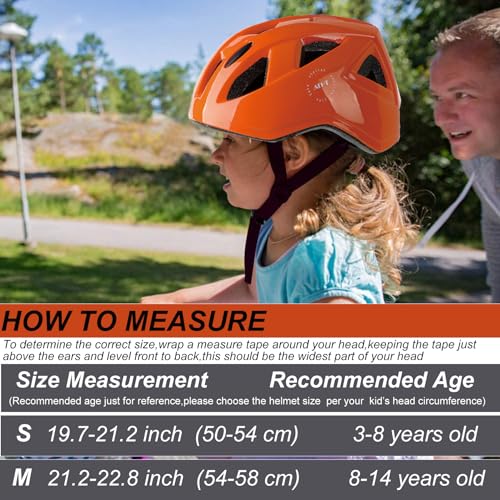 Atphfety Kids Bike Helmet,2 Sizes Adjustable for Youth Child Boys & Girls Ages 3-5-8-14,Ventilation and Multi-Sport for Bicycle Scooter Skate