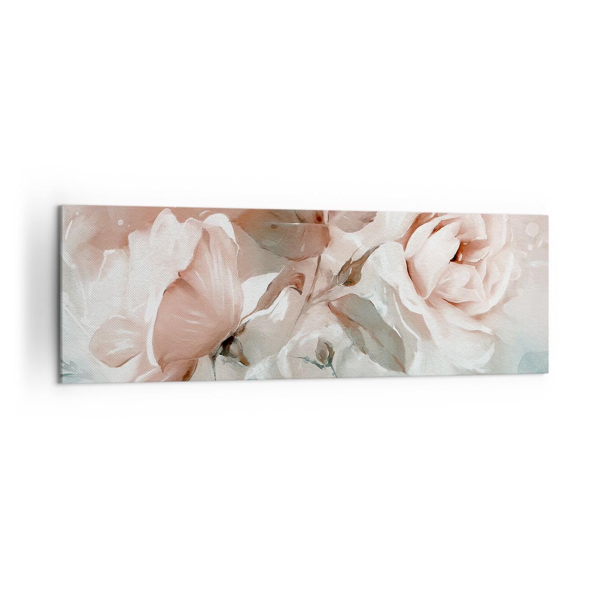 Quadro Tela Peonie 160x50 Cm - Decorazione Murale Moderna Per Soggiorno O Camera
