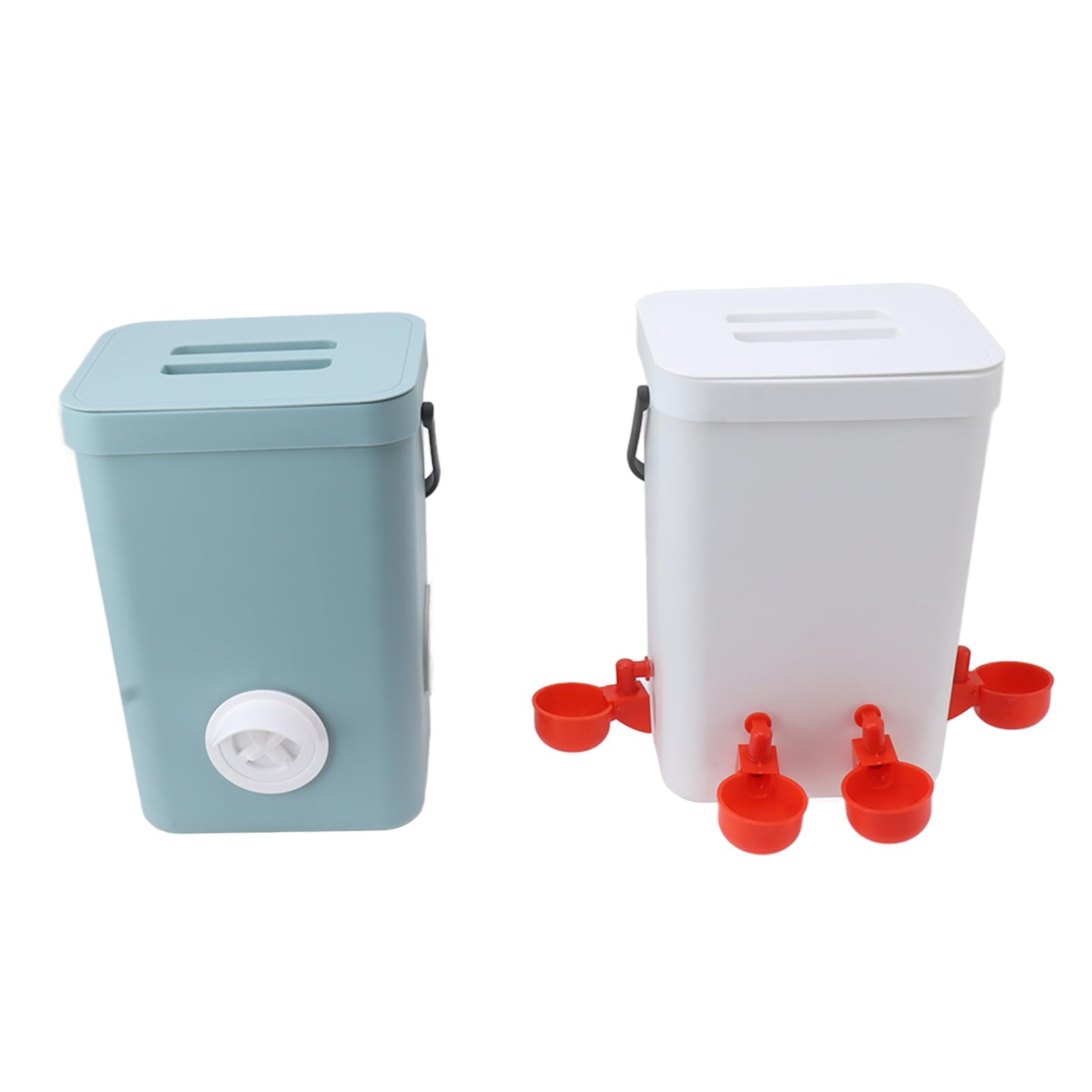 Kit de Comedero Automático para Aves de Corral, Bebederos con Descargadores, Cubierta Impermeable para Pollo, Patito, Pájaro y Loro