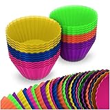 Effiliv 24 Piece Silicone Baking Cups Reusable Cupcake Muffin Standard Size