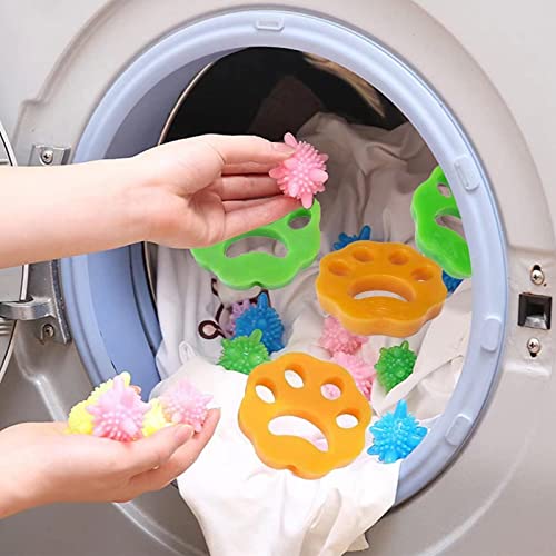 Azusumi Removedor de pelos de animais de estimação, 8 peças, apanhador de fiapos em forma de flor de