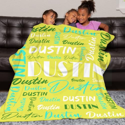 Personalized Blankets for Kids with Names Customized Blankets with Name for Adult Custom Blanket Gift for Birthday Christmas Valentines Day Gift
