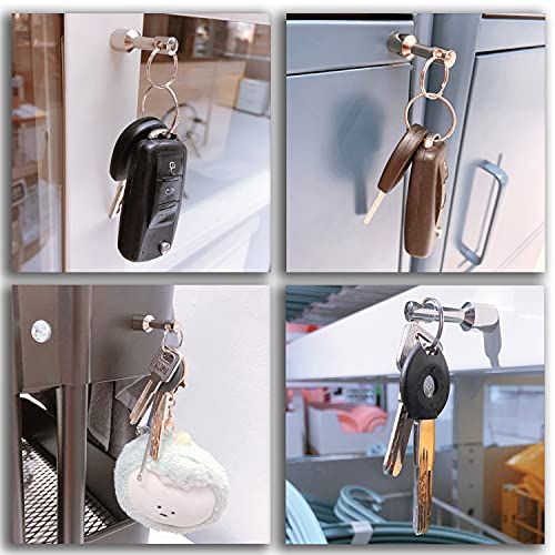 Keychain Magnet For Testing Brass, Pocket Magnets For Purse With Strong Magnetic Rare Earth Neodymium,Gold,Silver, Jewelry, Metals Test Magnet And Hanging Keys Holder Wellzeer (2Pack-D15Mm-Silver) #TOP5