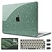 Produktbild CISSOOK Midnight Green Glitter Star Case for MacBook Pro 14 Zoll A2442 M1 Pro Model 2021 Release, Sparkly Matcha Green Bling Hard Shell Case with Keyboard Cover for MacBook Pro 14 2021 with Touch ID