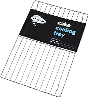 Chef Aid Metal Wire Cake Cooling Rack for Baking Freshly Baked Cakes, Muffins, Cookies & Biscuits  Easy clean 23cm x 30.5cm