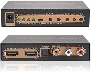 E-SDS 4K 60HZ HDMI Audio Extractor SPDIF + 3.5MM L/R Stereo Analog Output