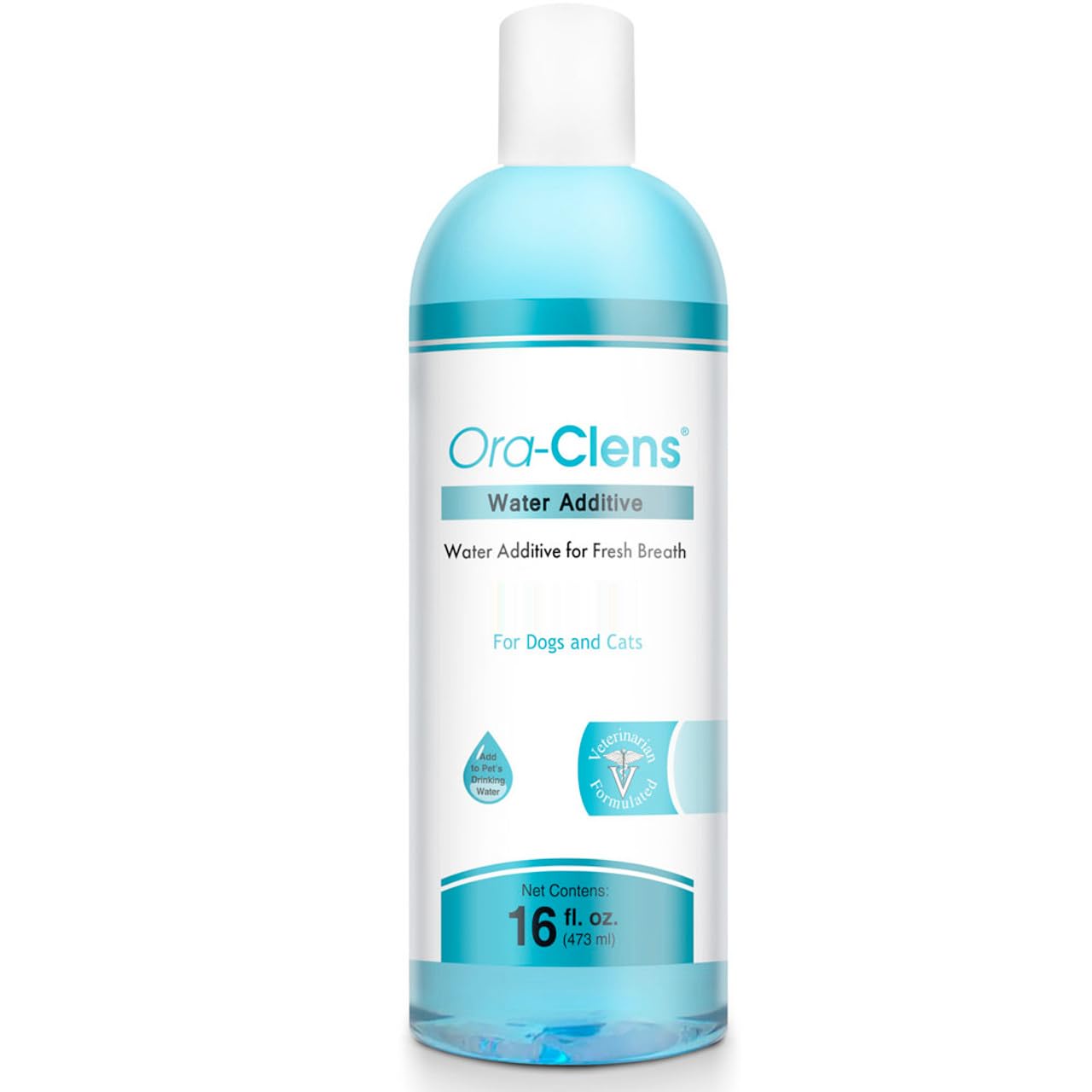 Ora-Clens Dog & Cat Advanced Plaque and Tartar Water Additive, Dog Teeth Cleaning Formula to Freshen Breath and Improve Overall Oral Health (16 fl oz)