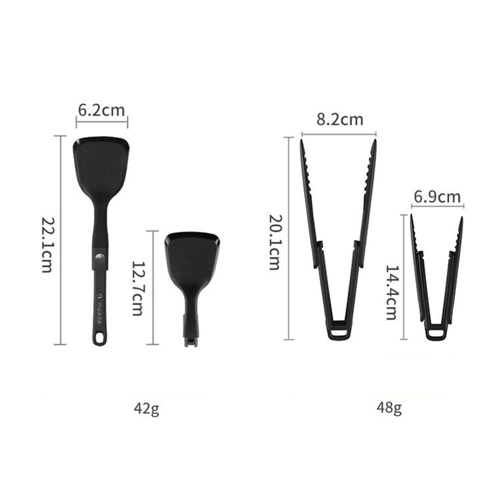 Klappbesteck, Kochutensilien Set, 4 Teilig, Faltbares Set für Outdoor Nicht Küchenutensilien, für Camping Suppenlöffel