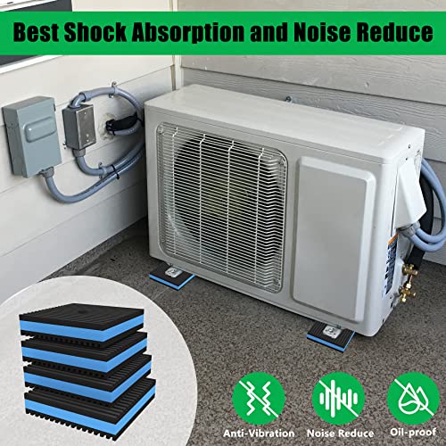 Forestchill Anti Vibration Pads, 4 Inch × 4 Inch × 7/8 Inch Heavy Duty Ribbed Rubber Anti Vibration Isolation Pads With Eva Center Layer For Air Compressor thumb #3