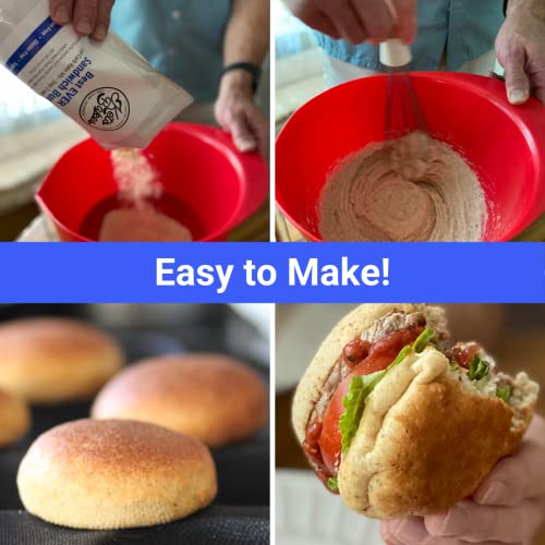 Ketobakes Zero Carb Bread Mix - 0G Net Carbs - Clean Keto And Gluten Free Buns Baking Mix - Easy To Bake - No Starches - Makes 8 Buns (8.6Oz Mix) - Non-Gmo, Dairy Free, Wheat Free Bread, Diabetic Friendly (6 Pack) #TOP6