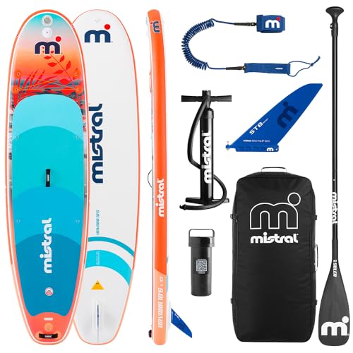 Mistral SUP Board Set Havana 106 - Aufblasbar - für Kinder & Erwachsene - Anfänger & Fortgeschrittene - Mit Universal Kamerahalterung