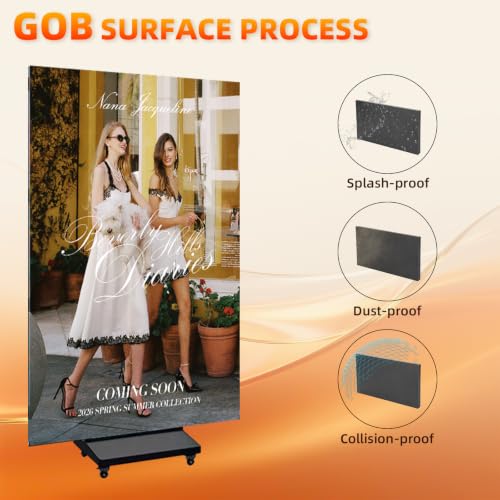 Image of 90 Inch Tri-Fold LED Poster Screen丨Dual-Sided LED Digital Signage Display | P1.86 GOB Protected | Seamless Display | Portable & Quick Install | Smart Content Control | With Flight case