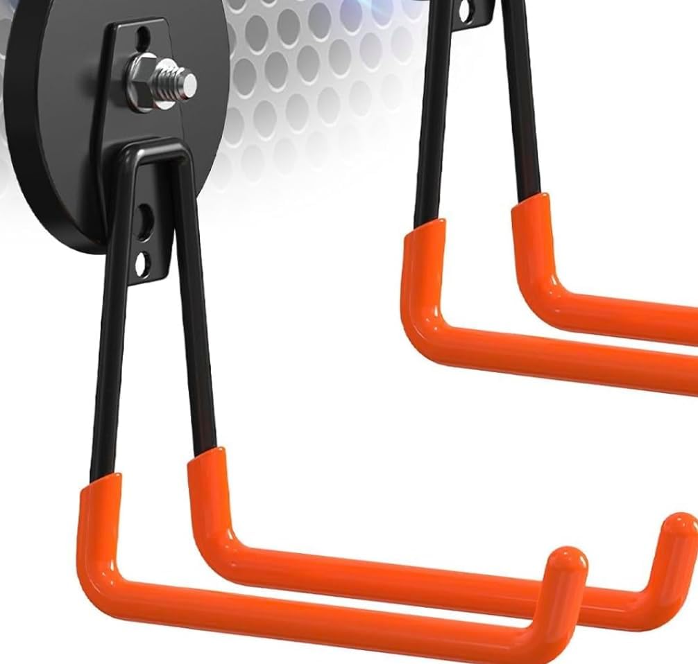 Super Strong Magnetic Garage Storage Hooks, 3.5in 12 Powerful NdFeB Magnets With Hooks, Extra Long Magnetic Hook Heavy Duty, Magnet Utility Hook For Hanging Power Drill/Extension Cord/Garden Tool,2PCS