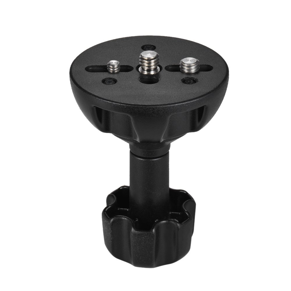Adaptador de cuenco medio a plano de 75 mm con tornillos de 1/4 y 3/8 pulgadas para trípode de cámara DSLR