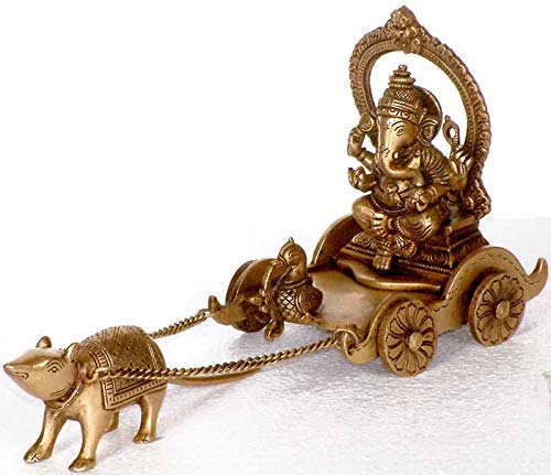 Amazon.co.jp: AONA India Ekakshara ガナパティ ネズミ付き 真鍮彫刻