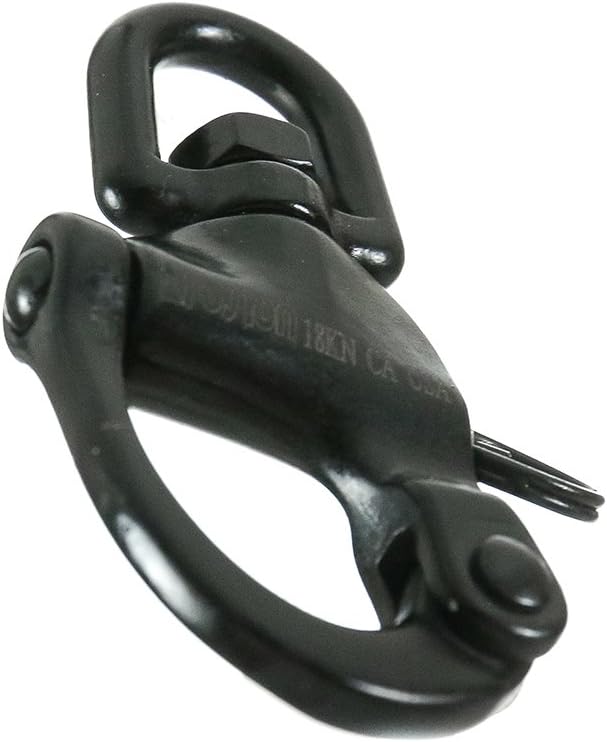 Fusion Climb Black Quick Release High Strength Swivel Snap Shackle