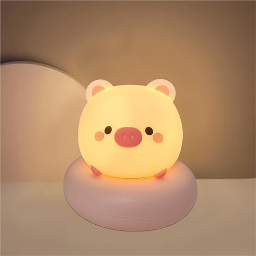 Miniatura 6 de Luz nocturna LED recargable para niños, 3 niveles, regulable, para guardería, dormir, para amamantar, decoración de bebé (oso)