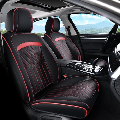 Image of FLORICH Car Seat Covers Front Seat, Leather Seat Covers for Cars, Car Seat Protector Waterproof, Universal Automotive Seat Covers, Front Car Seat Cover Fit for Most Sedans SUV Pick-up Truck