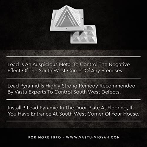Image of Vastu Lead 2 Layer Pyramid | Lead Vastu Remedy | 3-Inch | Pyramid for Positive Energy, Health & Wealth | Vastu Dosh Remedies for Home & Office | Pack of 1